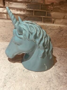 Target Ceramic Coin Bank - Light Blue with Cream Plug